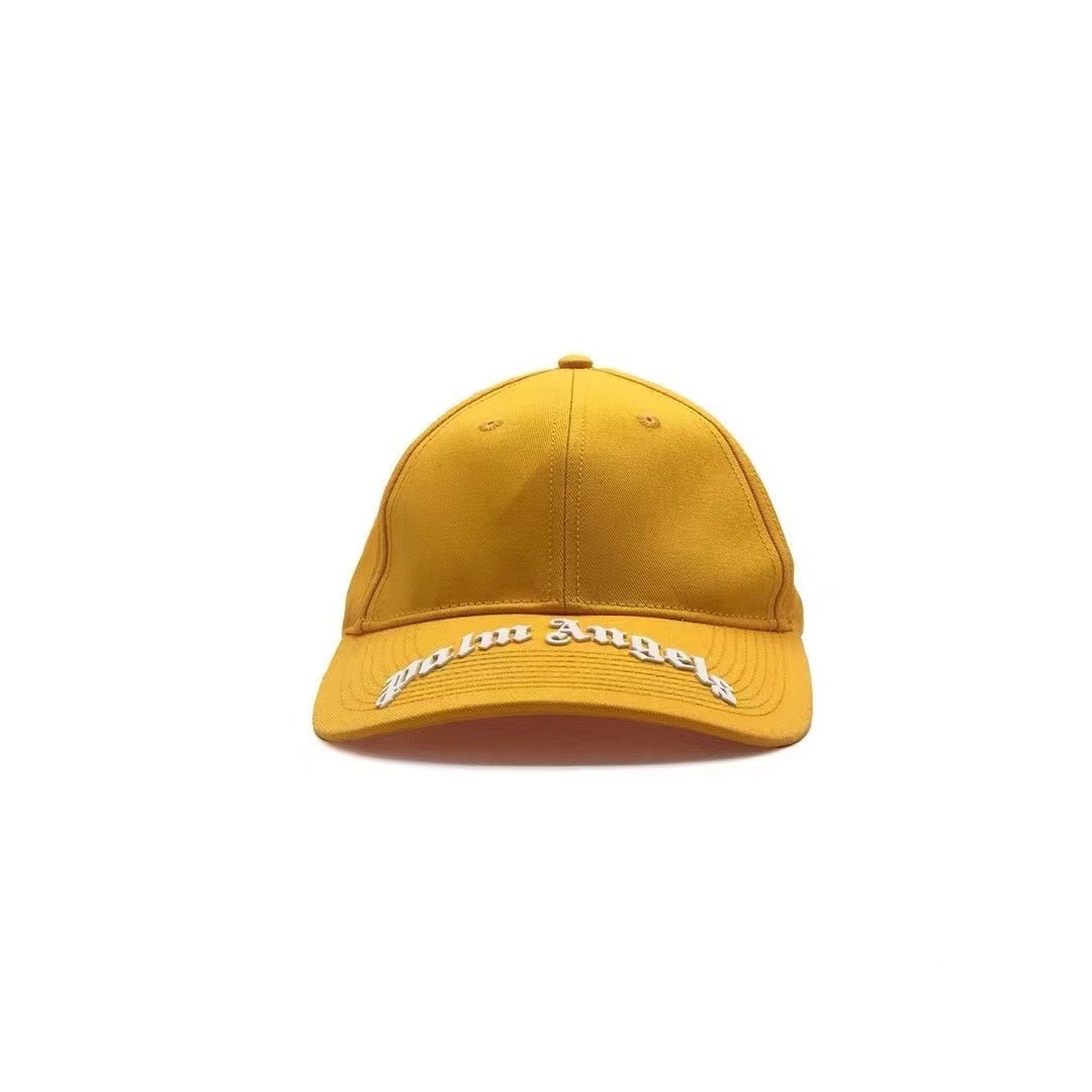 Palm Angels PA Yellow Embroidered Logo Baseball Cap - SHENGLI ROAD MARKET