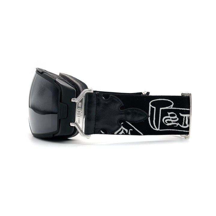 Chrome Hearts SILVER MORNING II Flame Patch Black Ski Goggles