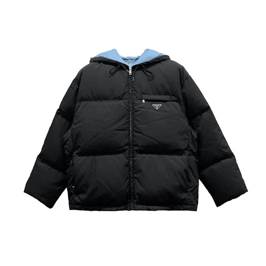 Prada Black Hooded Down Jacket - SHENGLI ROAD MARKET