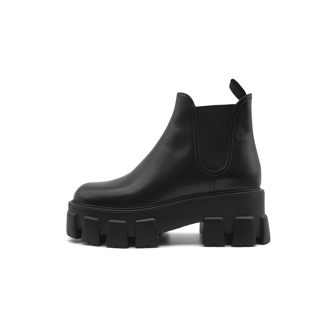 Prada Bright Leather Short Boots - SHENGLI ROAD MARKET