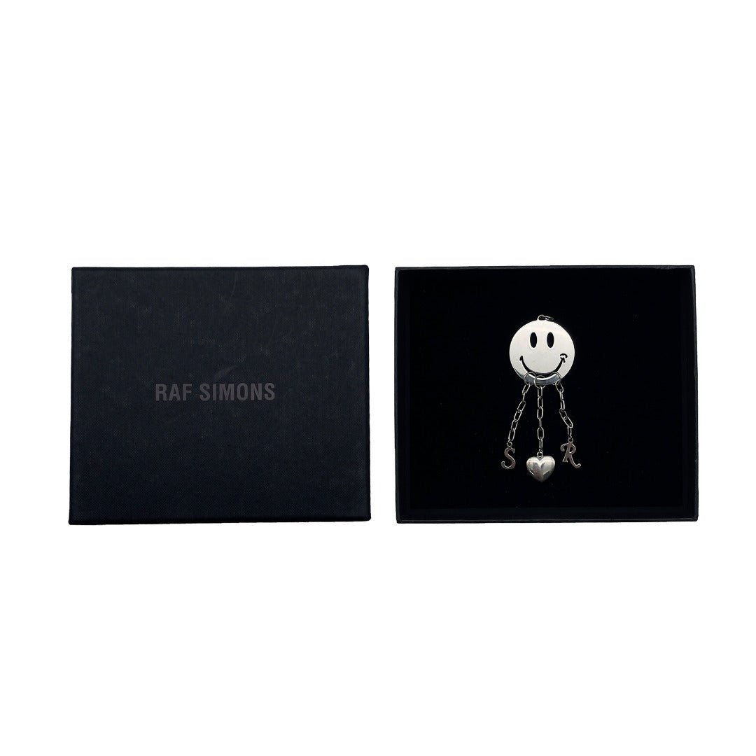 Raf Simons Silver Smiley Pendant Necklace - SHENGLI ROAD MARKET