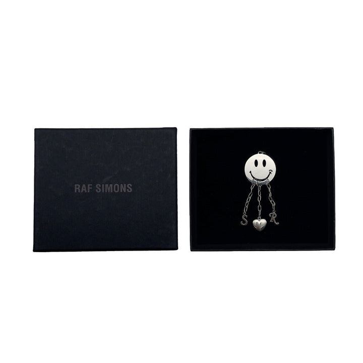 Raf Simons Silver Smiley Pendant Necklace - SHENGLI ROAD MARKET