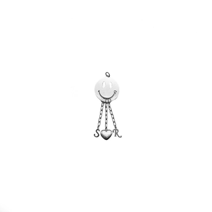 Raf Simons Silver Smiley Pendant Necklace - SHENGLI ROAD MARKET