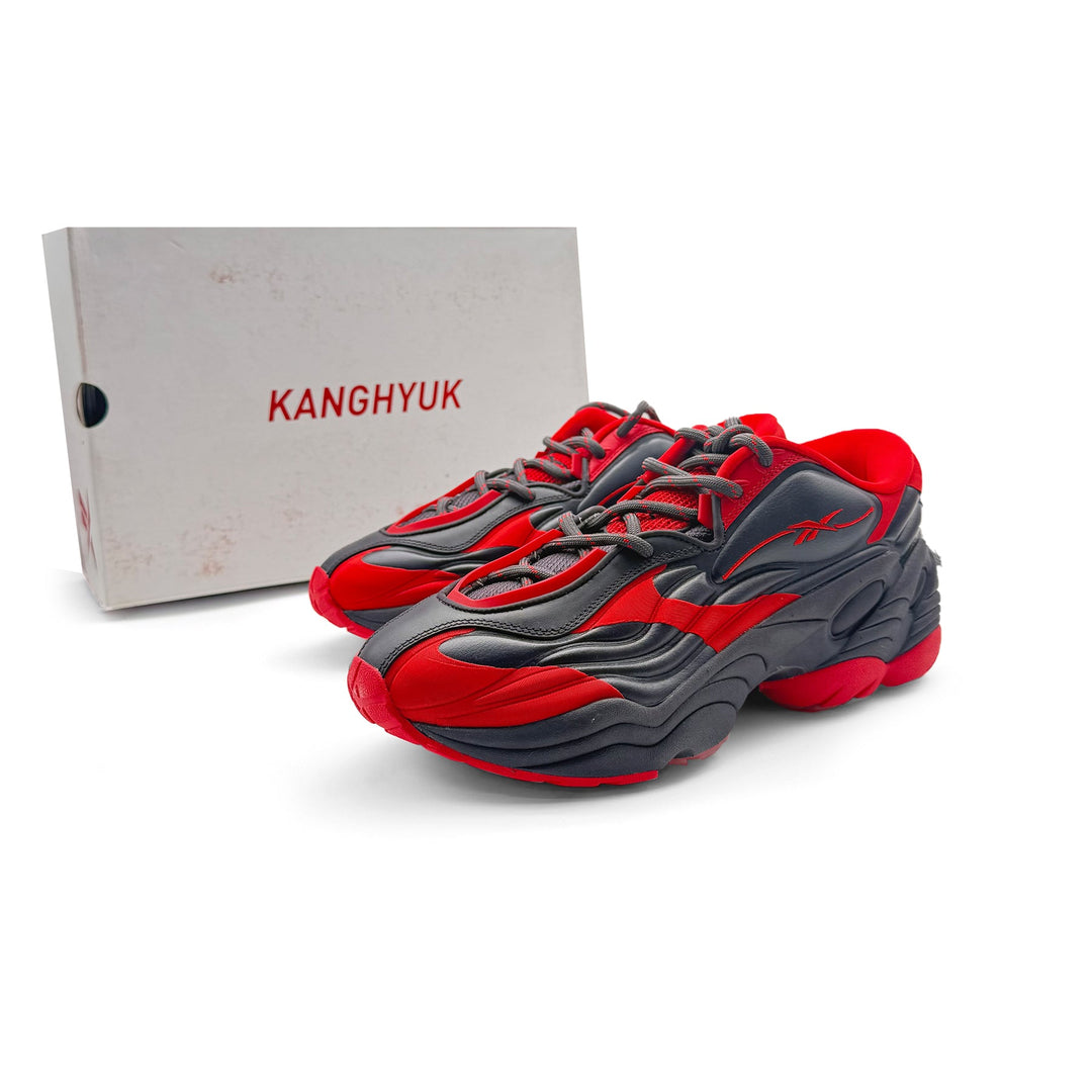 Reebok Black Red Dmx Run 6 Modern Sneakers - SHENGLI ROAD MARKET