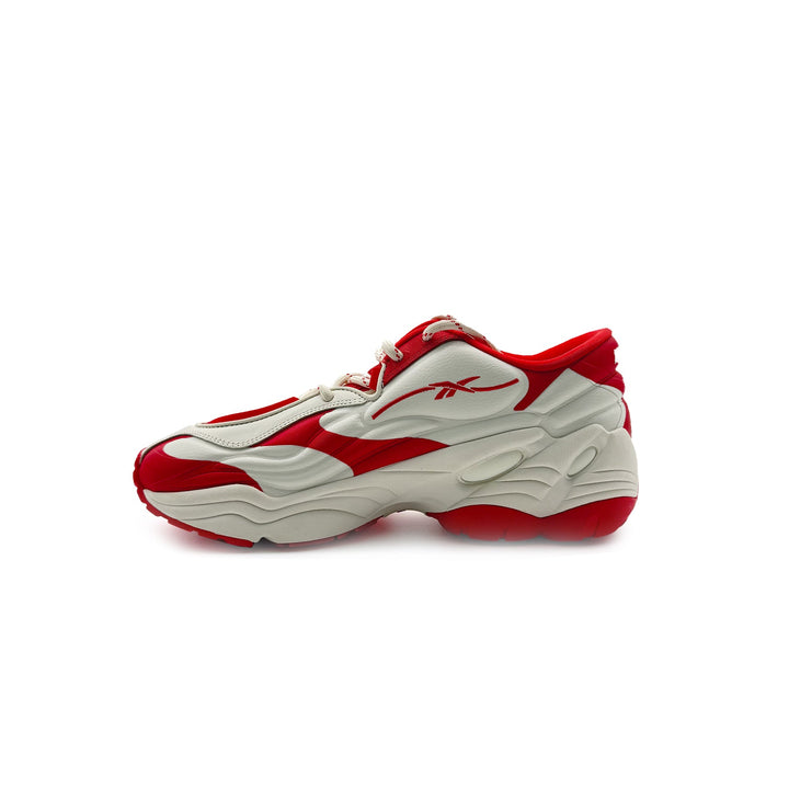Reebok White Red Dmx Run 6 Modern Sneakers - SHENGLI ROAD MARKET