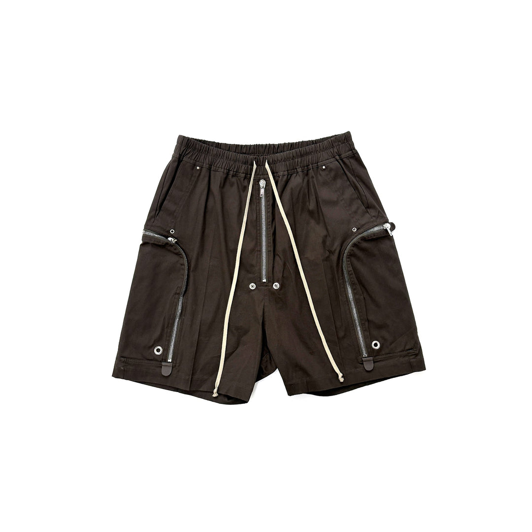 RICK OWENS Bauhaus Bels Brown Shorts - SHENGLI ROAD MARKET