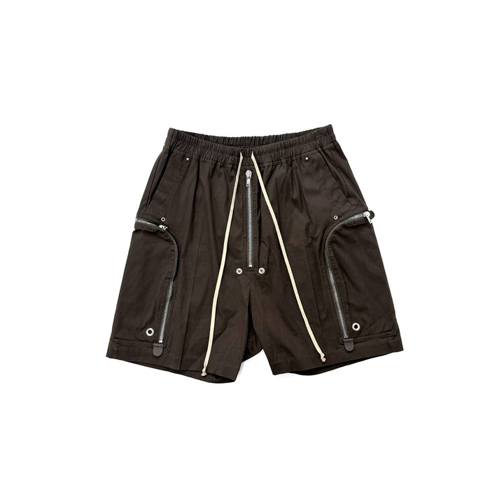 RICK OWENS Bauhaus Bels Brown Shorts - SHENGLI ROAD MARKET