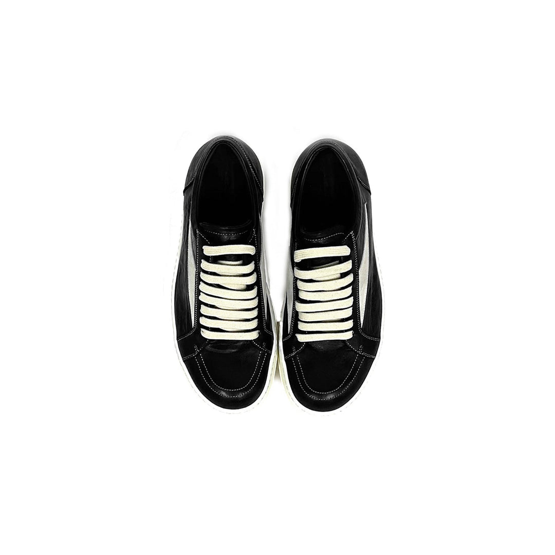 RICK OWENS Black VANS Vintage Leather Low Top Sneaker - SHENGLI ROAD MARKET