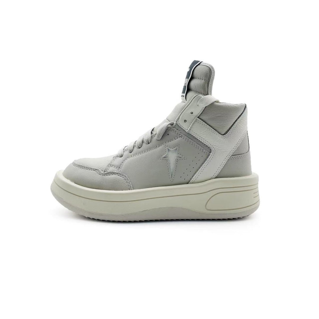 RICK OWENS CONVERSE DRKSHSW Leather Sneakers - SHENGLI ROAD MARKET