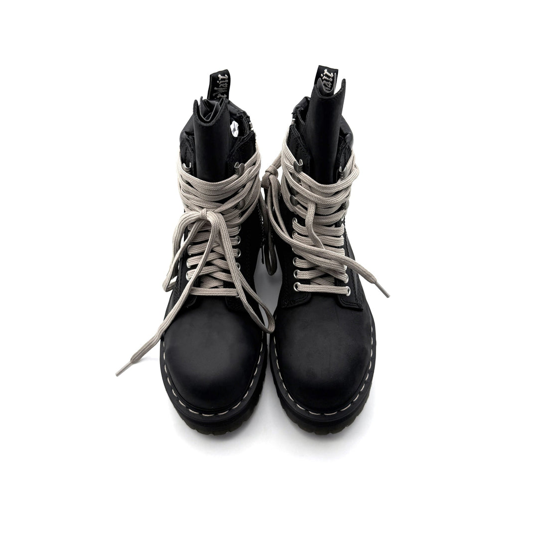 Rick Owens Dr Martens Black W Quad Sole Steel Toe Boot - SHENGLI ROAD MARKET
