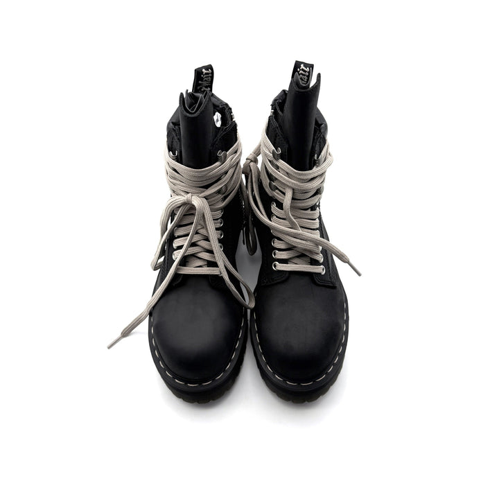 Rick Owens Dr Martens Black W Quad Sole Steel Toe Boot - SHENGLI ROAD MARKET