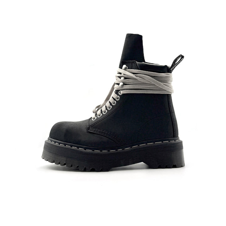 Rick Owens Dr Martens Black W Quad Sole Steel Toe Boot - SHENGLI ROAD MARKET