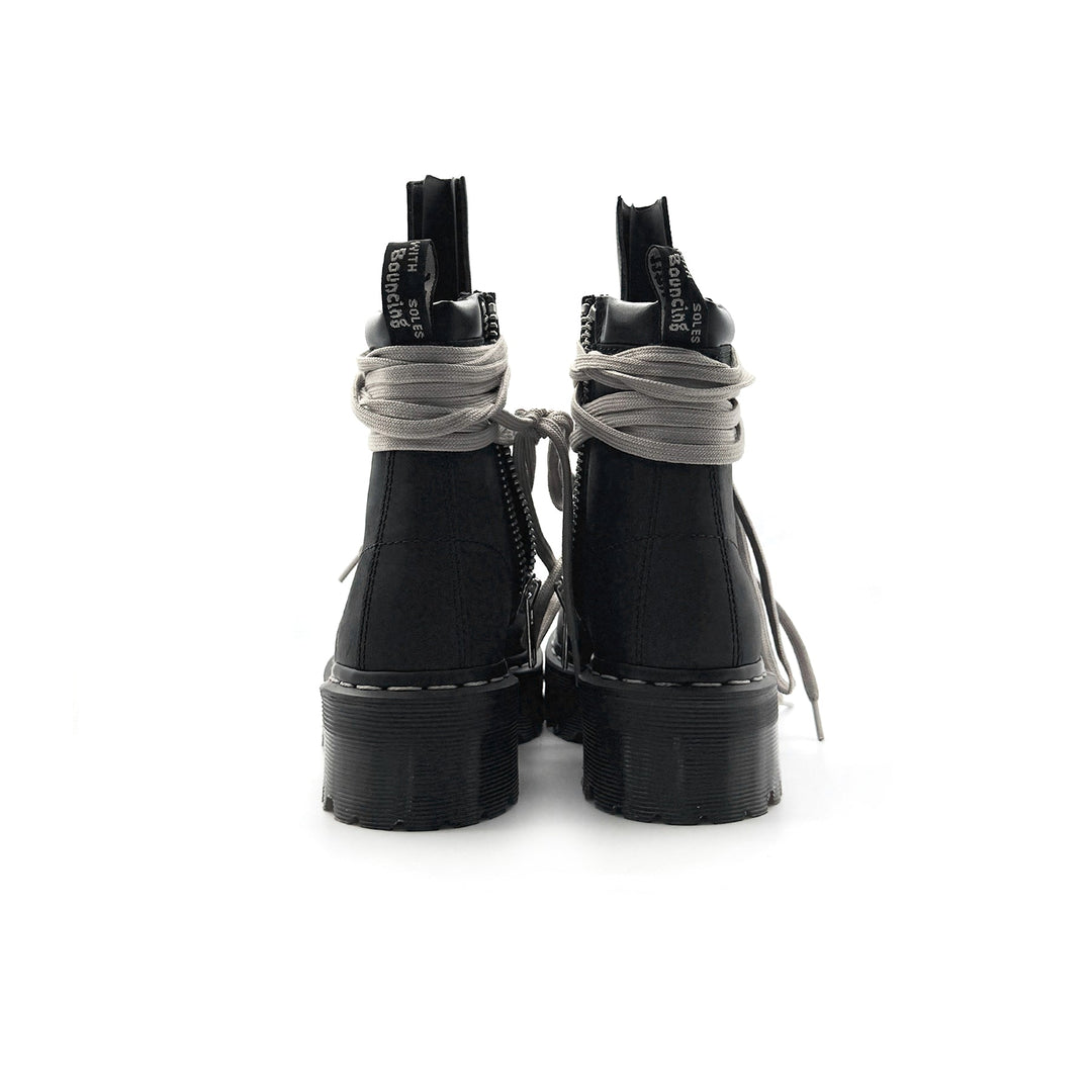 Rick Owens Dr Martens Black W Quad Sole Steel Toe Boot - SHENGLI ROAD MARKET