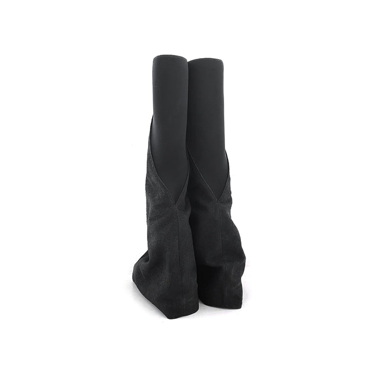 Rick Owens DRKSHDW Abstract Platform Suede Sock Boots - SHENGLI ROAD MARKET