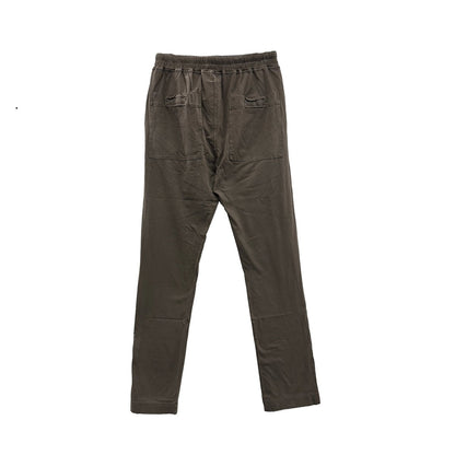 RICK OWENS DRKSHDW Berlin Grey Drawstring Meidum Weight Cotton Jersey Pants - SHENGLI ROAD MARKET