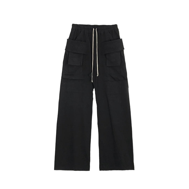 RICK OWENS DRKSHDW Creatch Light Canvas Cargo Drawstring Pants - SHENGLI ROAD MARKET