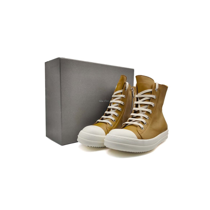 RICK OWENS DRKSHDW Men's Leather High Top Sneakers - SHENGLI ROAD MARKET