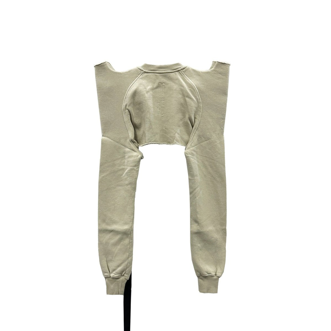 RICK OWENS DRKSHDW Off-White Cropped Tecsweat Sweatshirt - SHENGLI ROAD MARKET