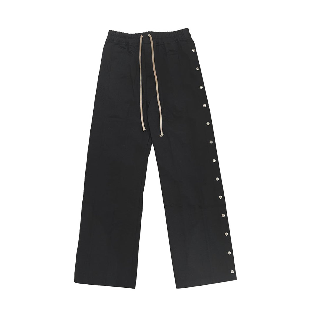 RICK OWENS DRKSHDW Side Breasted Straight Canvas Pants - SHENGLI ROAD MARKET