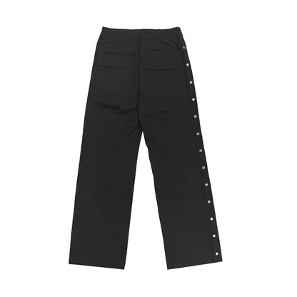 RICK OWENS DRKSHDW Side Breasted Straight Canvas Pants - SHENGLI ROAD MARKET