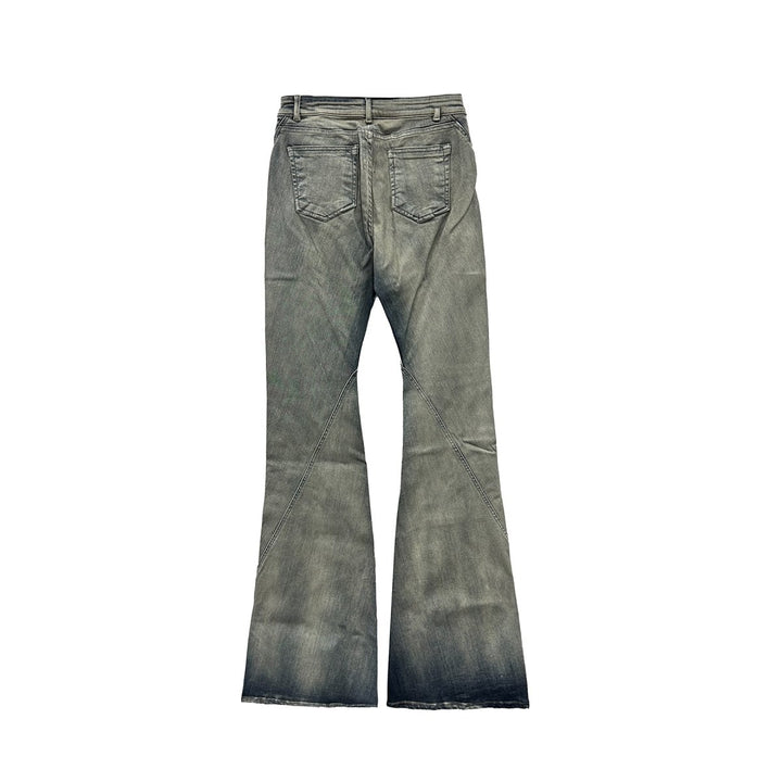 RICK OWENS DRKSHDW SS24 Lido Bias Bootcut In Sky Stretch Denim - SHENGLI ROAD MARKET