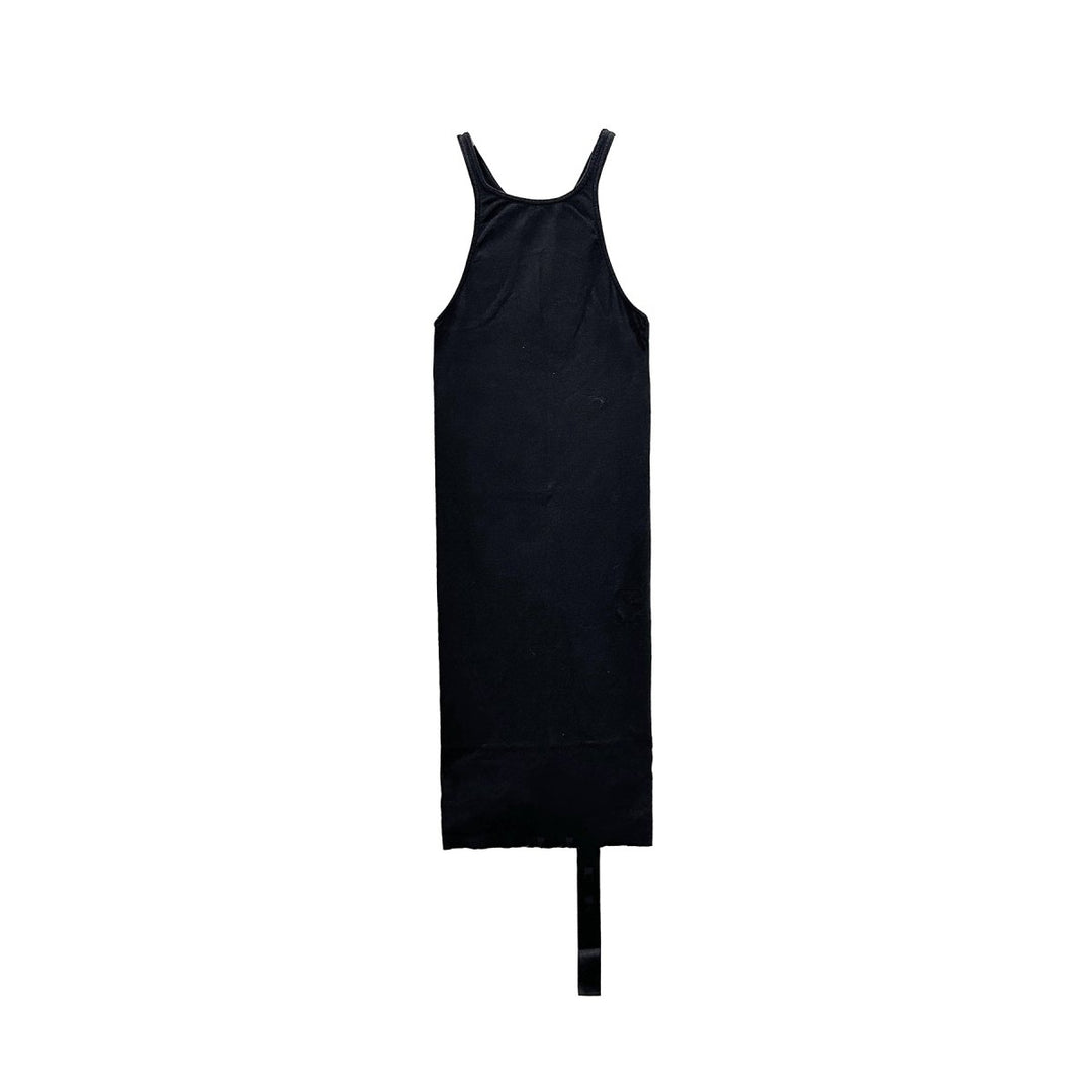 RICK OWENS DRKSHDW SS24 Lido Black Racer Back Tank Dress - SHENGLI ROAD MARKET