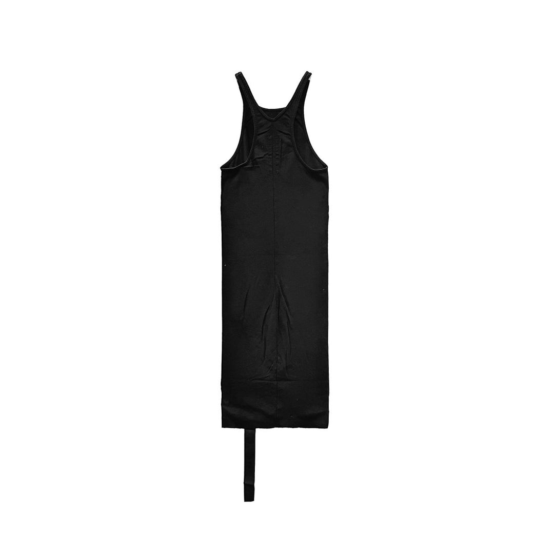 RICK OWENS DRKSHDW SS24 Lido Black Racer Back Tank Dress - SHENGLI ROAD MARKET