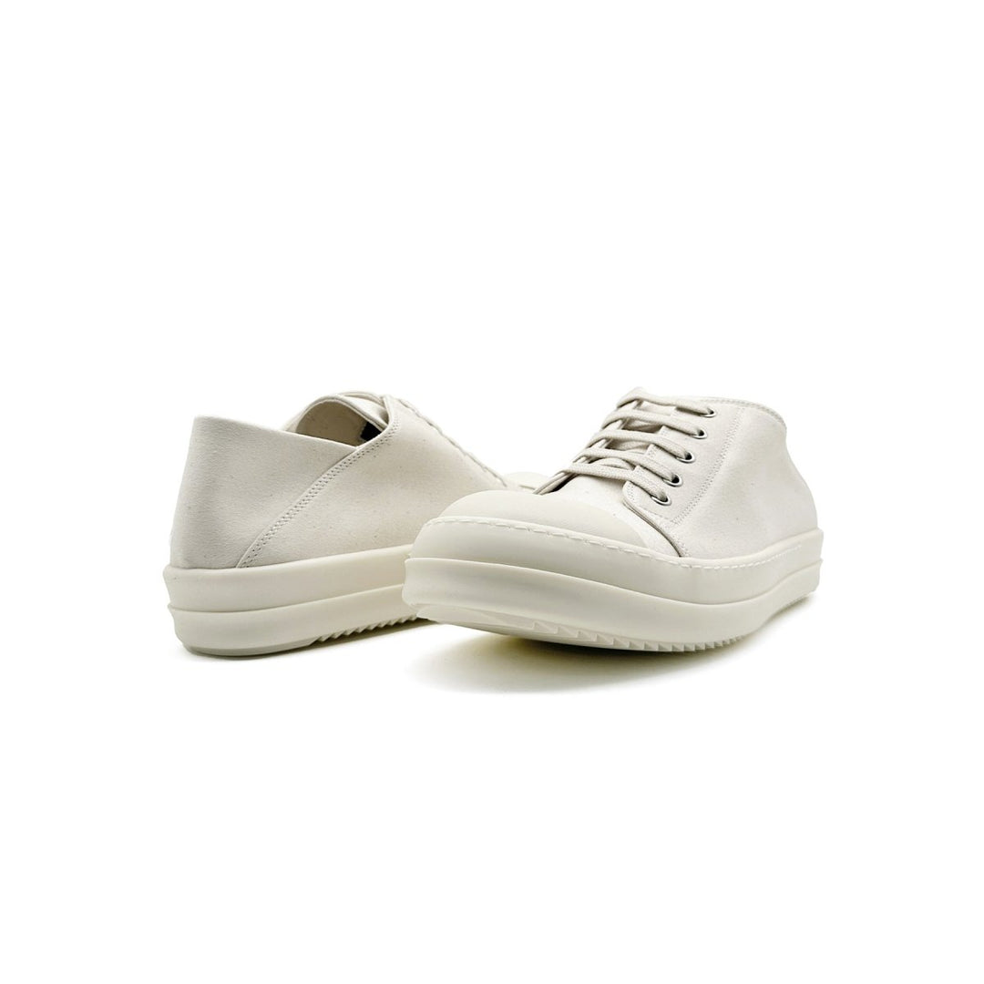 RICK OWENS DRKSHDW SS24 Women's White Lido Slip On Low Top Sneaker - SHENGLI ROAD MARKET