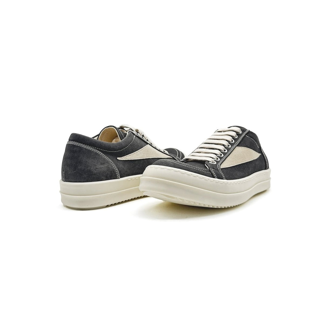 RICK OWENS DRKSHDW VANS Women's Gray Lido Vintage Low Top Sneakers - SHENGLI ROAD MARKET