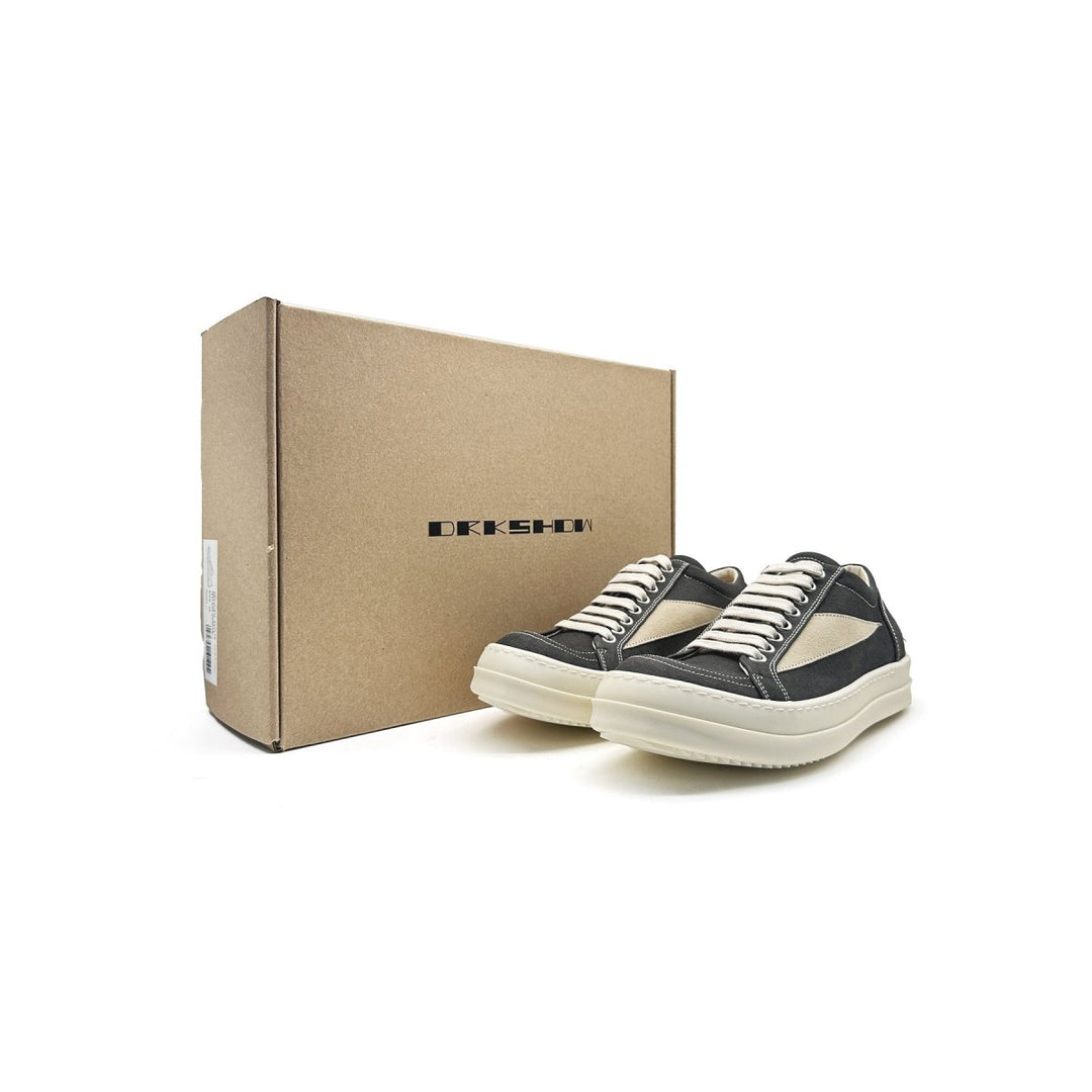 RICK OWENS DRKSHDW VANS Women's Gray Lido Vintage Low Top Sneakers - SHENGLI ROAD MARKET