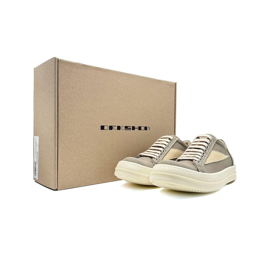 RICK OWENS DRKSHDW VANS Women's Off White Lido Vintage Low Top Sneakers - SHENGLI ROAD MARKET