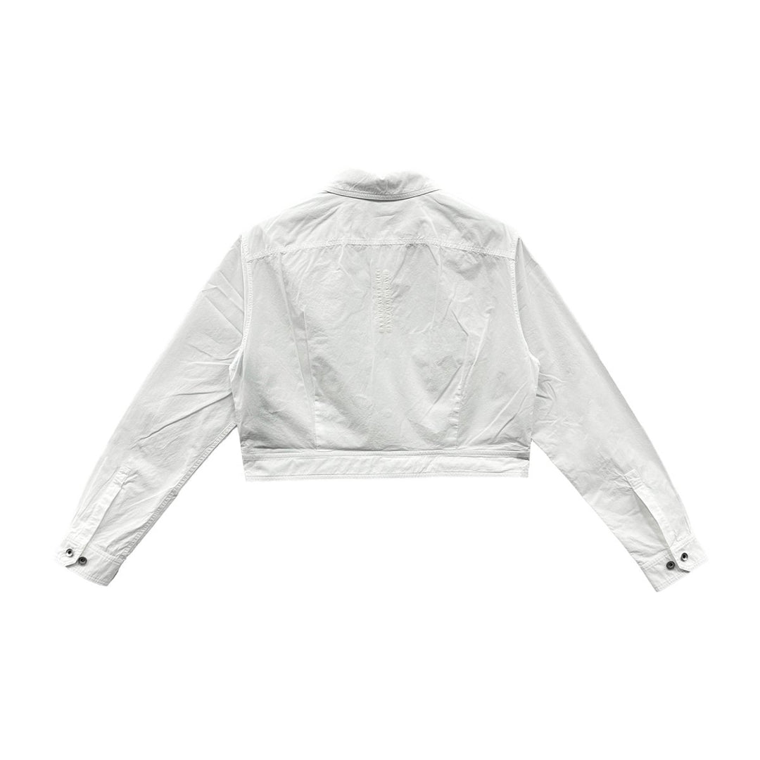 RICK OWENS DRKSHDW Women's Denim Cape Jacket In Milk - SHENGLI ROAD MARKET