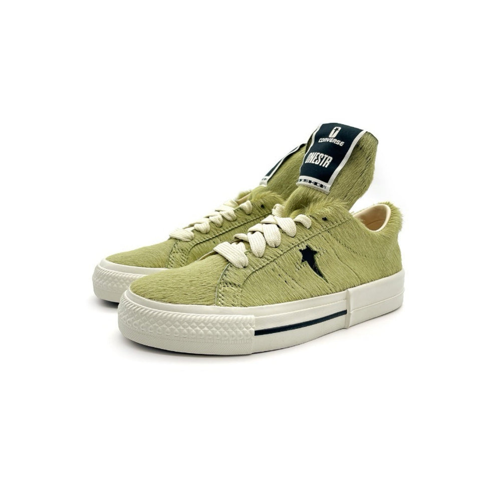 RICK OWENS DRKSHSW Converse One Star Pro Ox Pony Hair Yellow Low Top Sneaker - SHENGLI ROAD MARKET