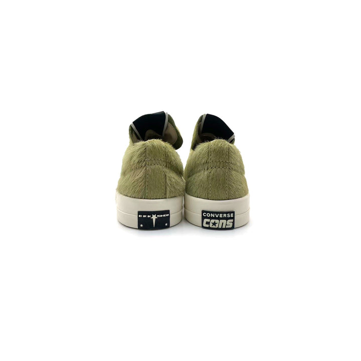 RICK OWENS DRKSHSW Converse One Star Pro Ox Pony Hair Yellow Low Top Sneaker - SHENGLI ROAD MARKET