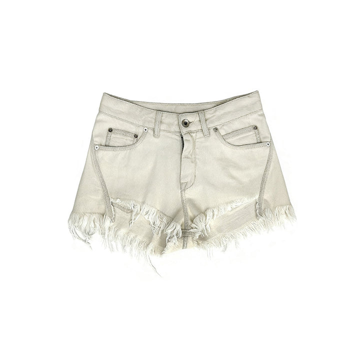 RICK OWENS Off White Temple Bias Cutoffs - SHENGLI ROAD MARKET