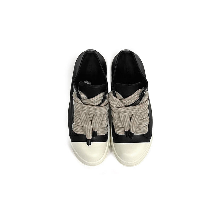 RICK OWENS Temple Jumbolace Leather Low Top Sneaker - SHENGLI ROAD MARKET
