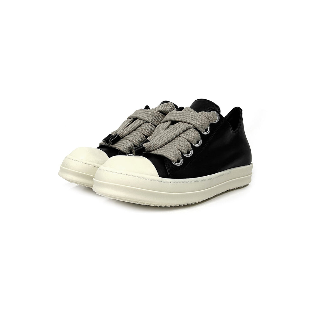 RICK OWENS Temple Jumbolace Leather Low Top Sneaker - SHENGLI ROAD MARKET