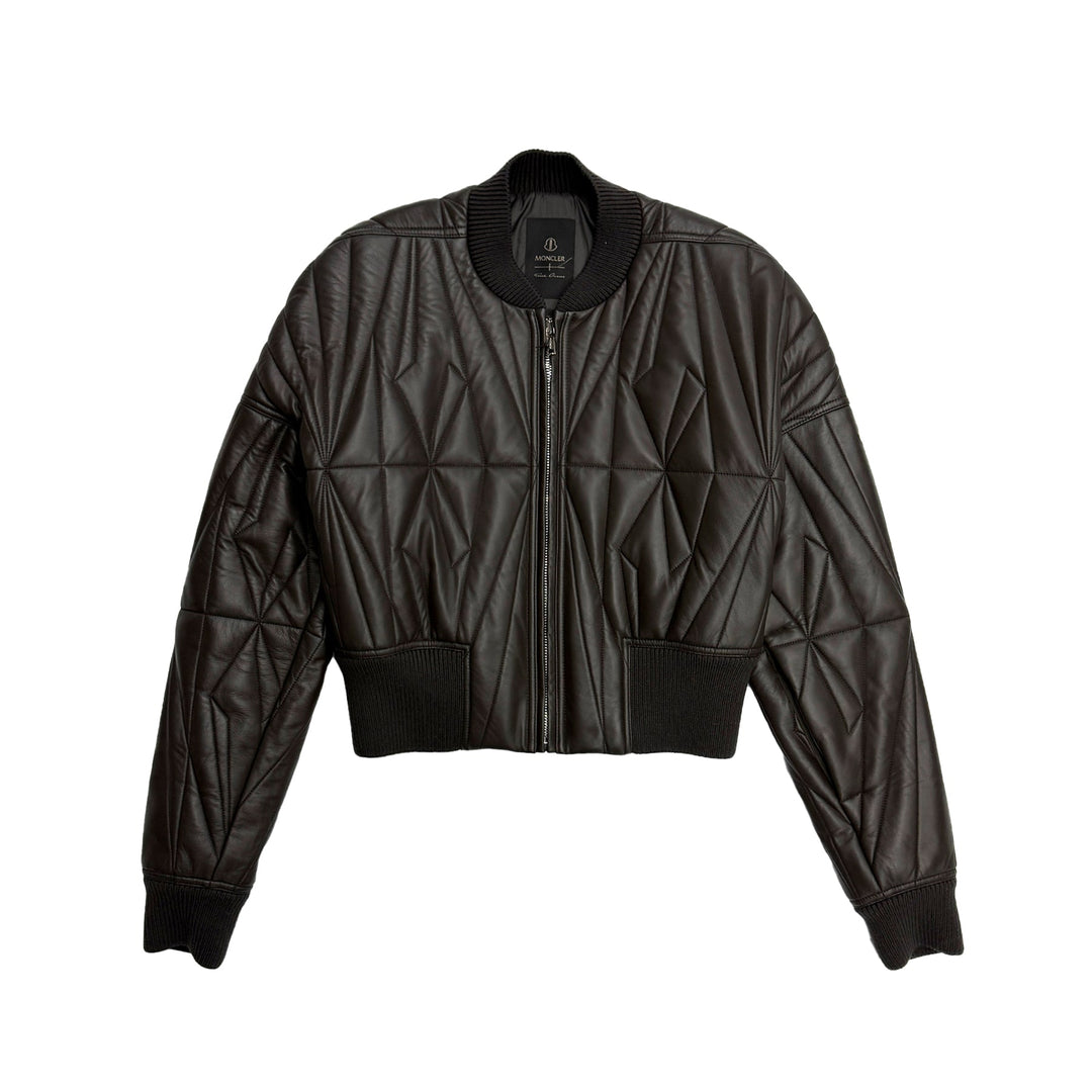 RICK OWENS x Moncler Brown Geocamo Cropped Jacket x Moncler Brown Geocamo Cropped Jacket - SHENGLI ROAD MARKET