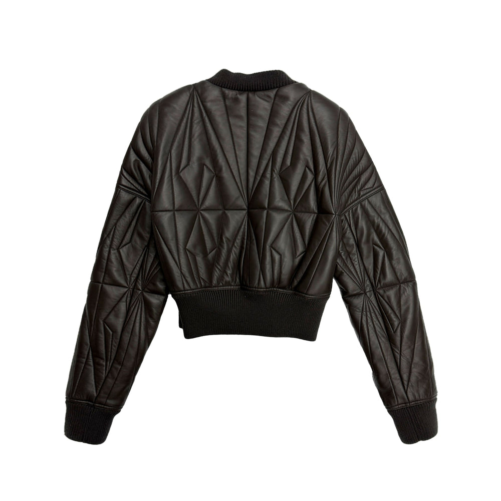 RICK OWENS x Moncler Brown Geocamo Cropped Jacket x Moncler Brown Geocamo Cropped Jacket - SHENGLI ROAD MARKET