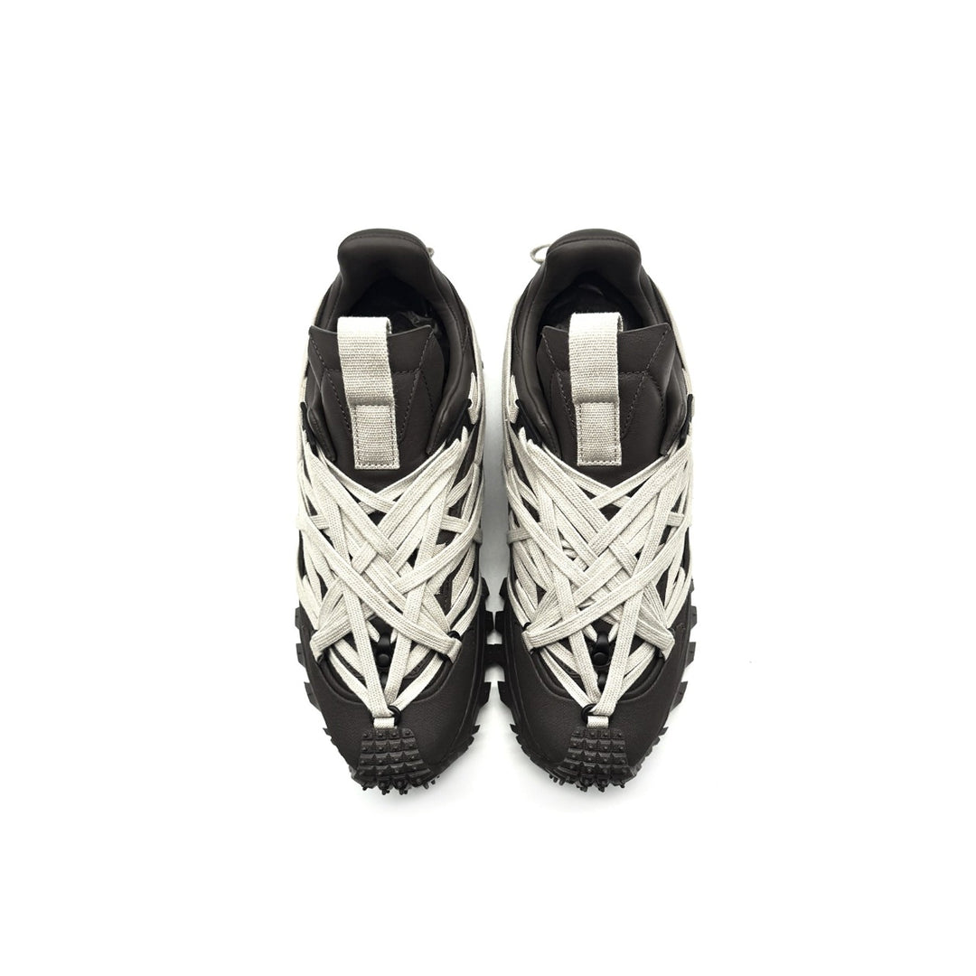 Rick Owens x Moncler Brown Trailgrip Megalace - SHENGLI ROAD MARKET