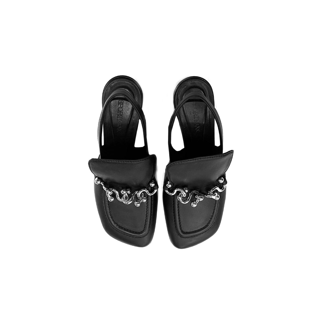 SPORTMAX Black Spxzamia Heels - SHENGLI ROAD MARKET