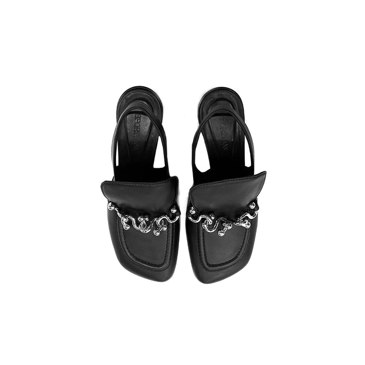 SPORTMAX Black Spxzamia Heels - SHENGLI ROAD MARKET