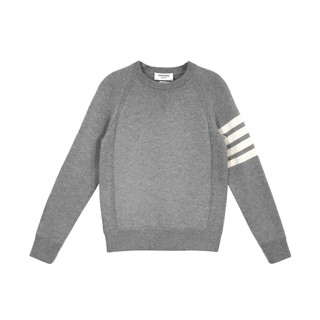 THOM BROWNE Cashmere Round Neck Sweater - SHENGLI ROAD MARKET