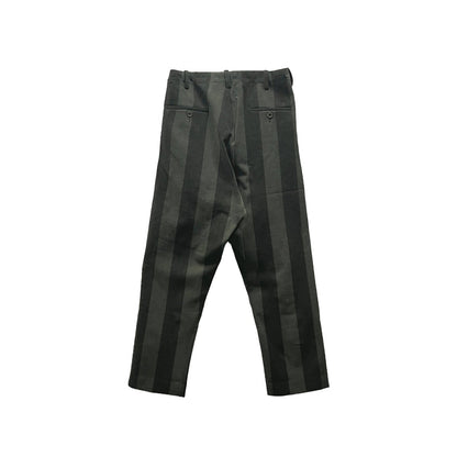 UMA WANG Gray Brown Striped Trousers - SHENGLI ROAD MARKET