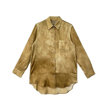 UMA WANG Sand Silk Long Sleeve Shirt - SHENGLI ROAD MARKET