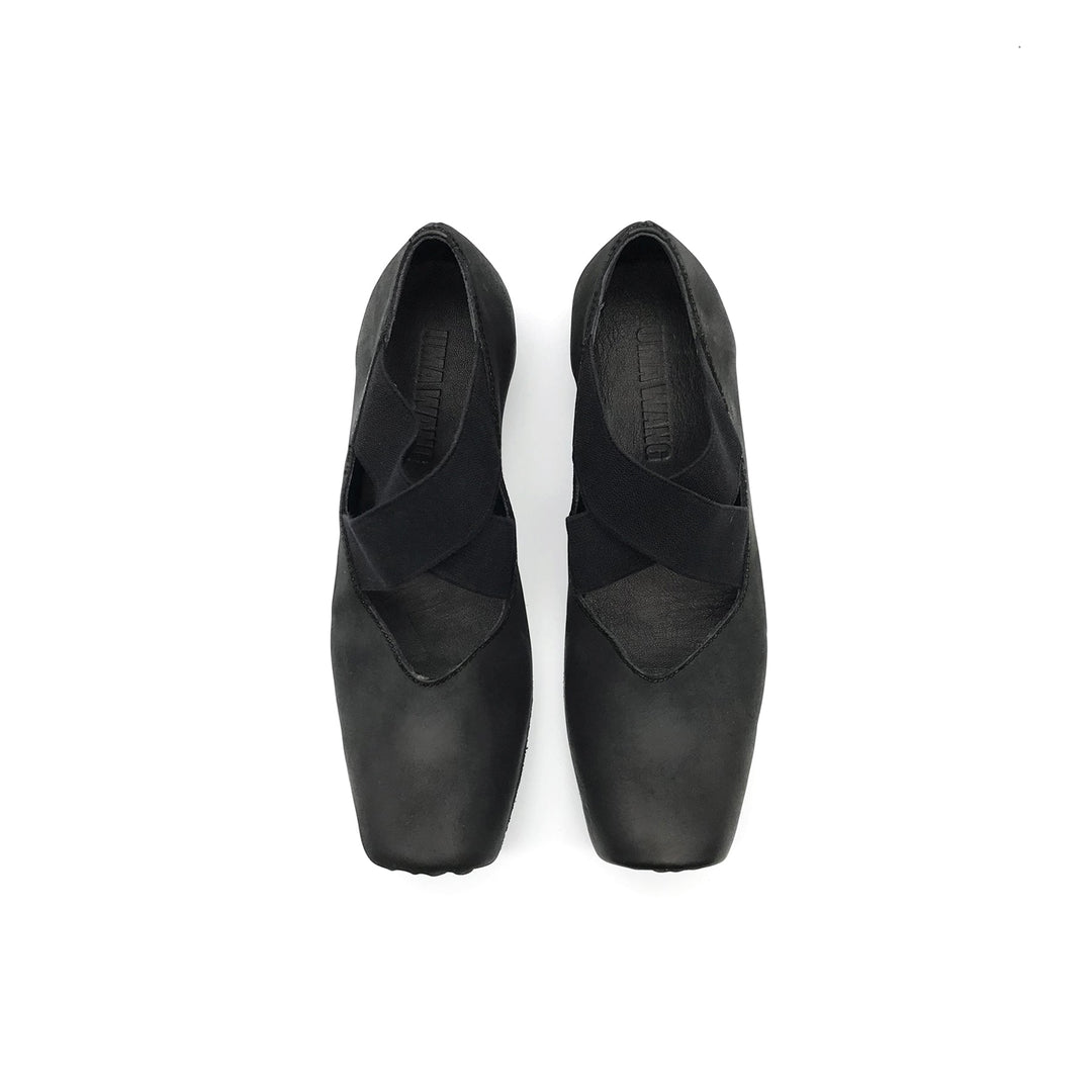UMA WANG Square Toe Cross Strap Ballerina - SHENGLI ROAD MARKET