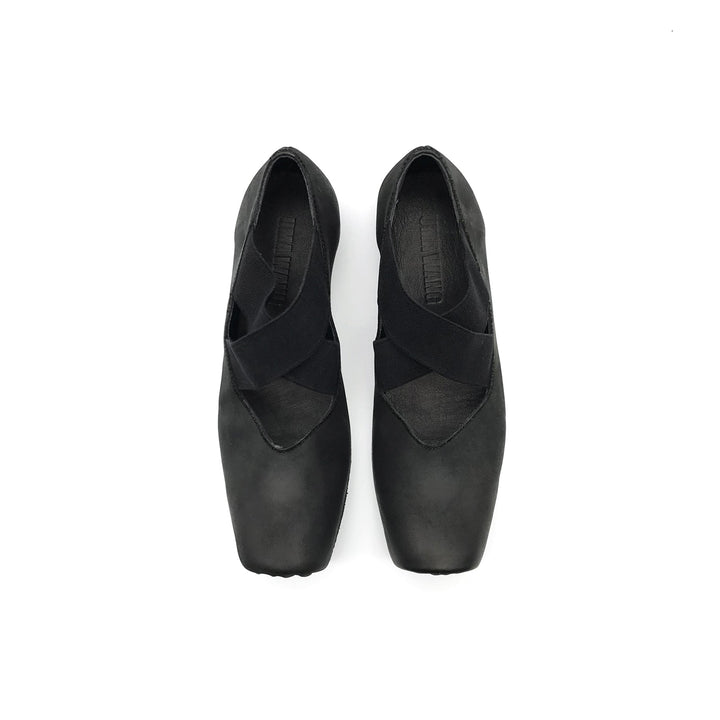 UMA WANG Square Toe Cross Strap Ballerina - SHENGLI ROAD MARKET