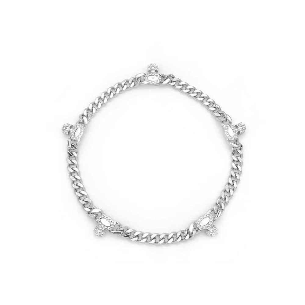 Vivienne Westwood Gaby Orb Cuban Chain Choker - SHENGLI ROAD MARKET