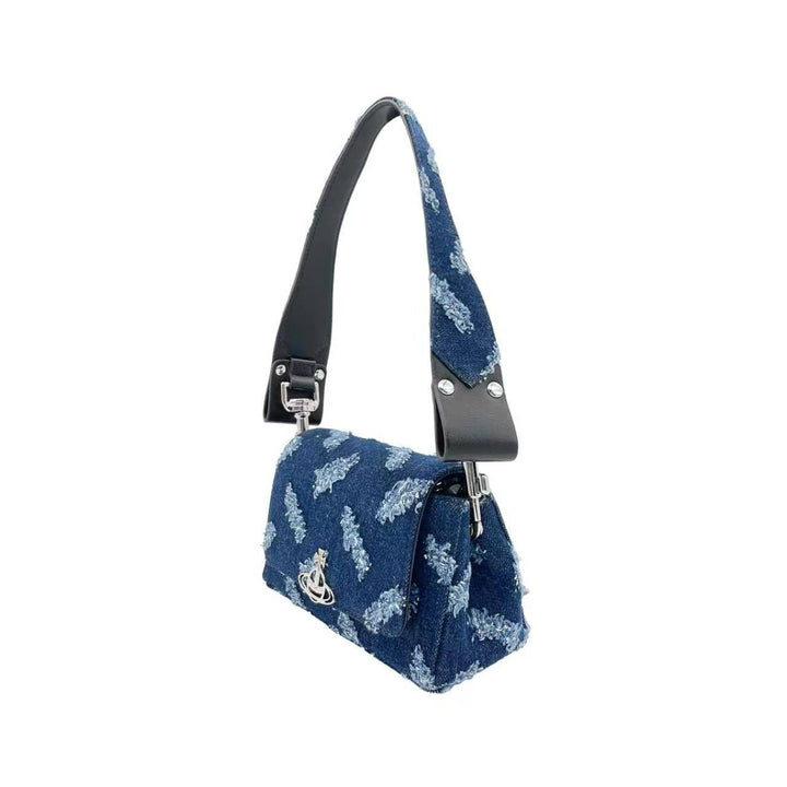 Vivienne Westwood Hazel Orb Denim Chain Handbag - SHENGLI ROAD MARKET