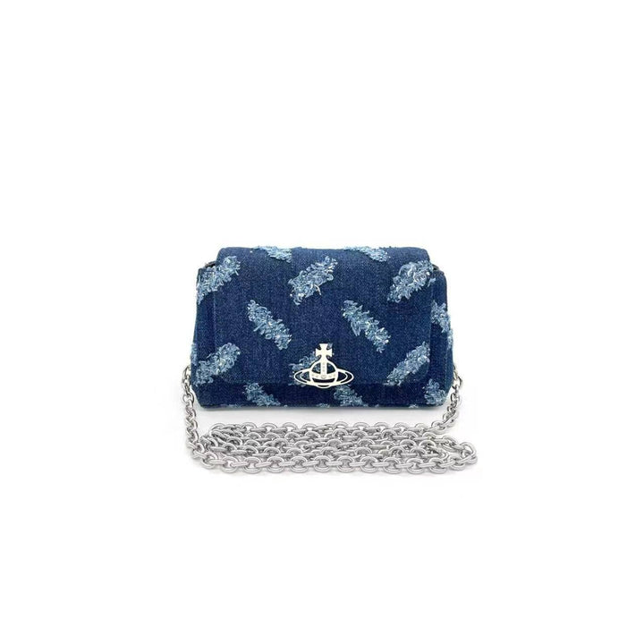 Vivienne Westwood Hazel Orb Denim Chain Handbag - SHENGLI ROAD MARKET